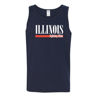 University of Illinois Fighting Illini Boldline Basic Cotton Tank Top - Navy