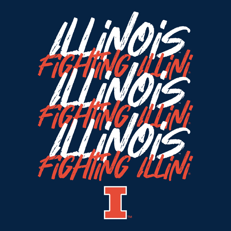 Illinois Marker Repeat T-Shirt - Navy