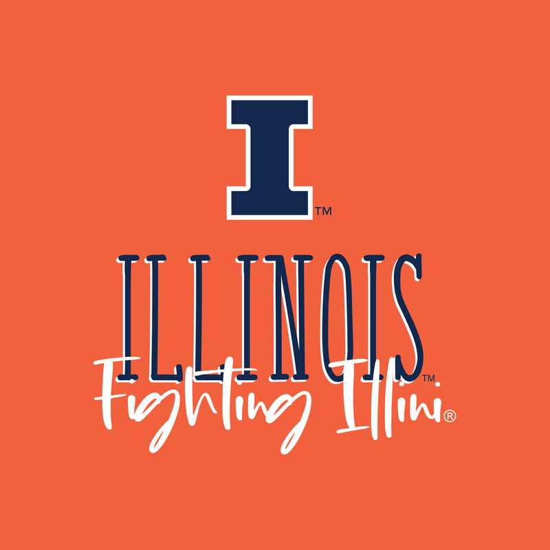 Illinois Tall Type Tag T-Shirt - Orange