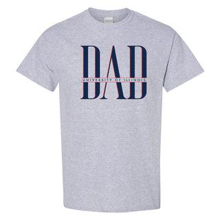 Illinois Classic Dad T-Shirt - Sport Grey