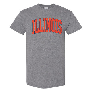 University of Illinois Fighting Illini Mega Arch T-Shirt - Graphite Heather