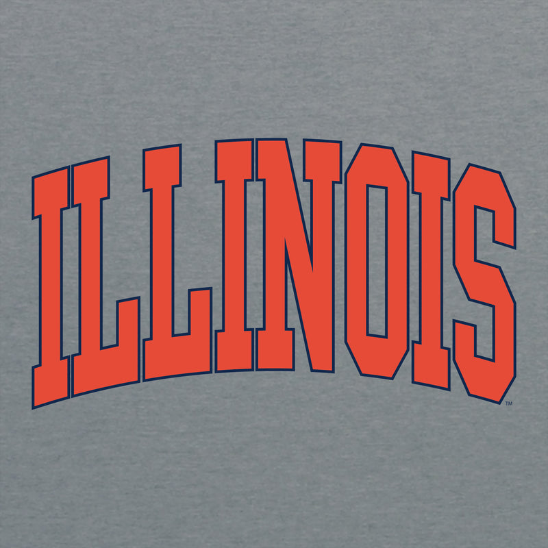 University of Illinois Fighting Illini Mega Arch T-Shirt - Graphite Heather