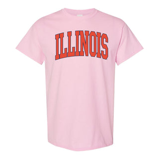 University of Illinois Fighting Illini Mega Arch T-Shirt - Light Pink