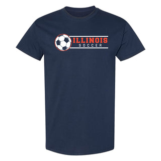 Illinois Fighting Illini Soccer Spotlight T Shirt - Navy