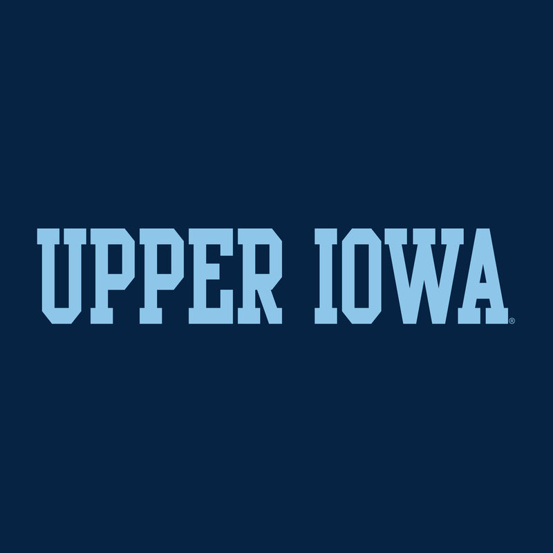 Upper Iowa University Peacocks Basic Block Heavy Cotton Long Sleeve T Shirt - Navy