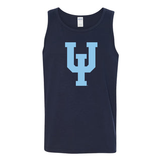 Upper Iowa University Peacocks Primary Logo Heavy Cotton Tank Top - Navy