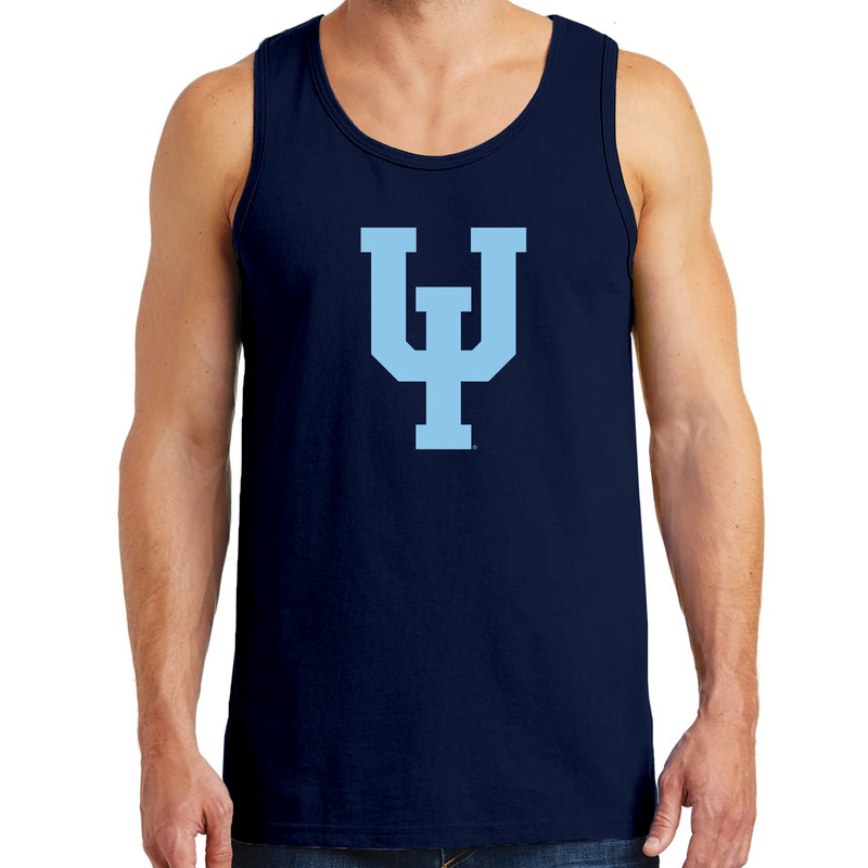 Upper Iowa University Peacocks Primary Logo Heavy Cotton Tank Top - Navy