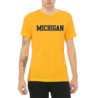 UGP Block Michigan Canvas Triblend T-Shirt - Yellow Gold Triblend