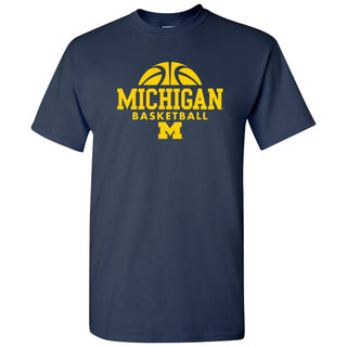 Basketball Hype Michigan Basic Cotton Short Sleeve T-Shirt - Navy