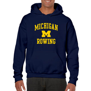 University of Michigan Wolverines Arch Logo Rowing Hoodie - Navy