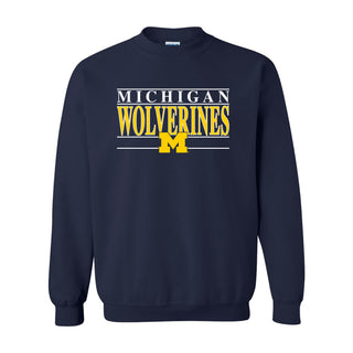 Michigan Headline Crewneck Sweatshirt - Navy