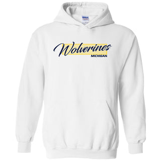 University of Michigan Wolverines Screen Play Heavy Blend Hoodie - White