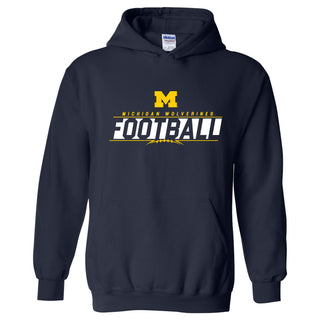 University of Michigan Football Charge Heavy Blend Hoodie - Navy