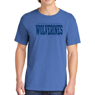 Michigan Monotone Bold CC T-Shirt - Flo Blue