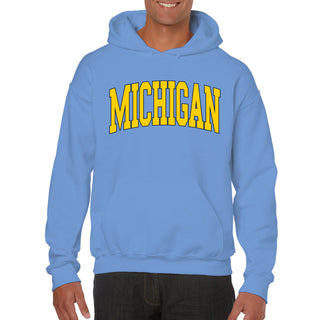 Michigan Wolverines Mega Arch Hoodie - Carolina Blue