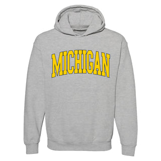 Michigan Wolverines Mega Arch Hoodie - Sport Grey