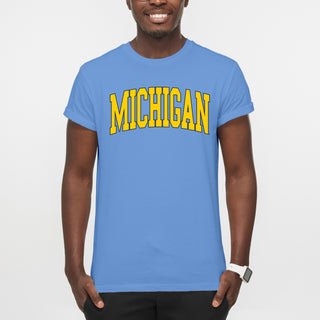 Michigan Wolverines Mega Arch T-Shirt - C Blue