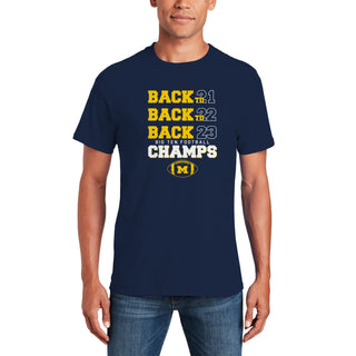 Michigan B2B2B Champs 23 Bold Stack T-Shirt - Navy