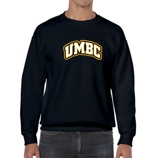 University of Maryland Baltimore County Retrievers Basic Block Crewneck Sweatshirt - Black