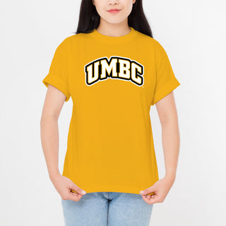 University of Maryland Baltimore County Retrievers Basic Block Short Sleeve T Shirt - Gold