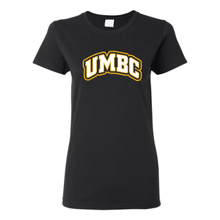 University of Maryland Baltimore County Retrievers Basic Block Women's Short Sleeve T Shirt - Black