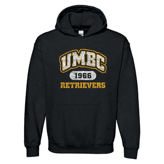 University of Maryland Baltimore County Retrievers Athletic Arch Heavy Blend Hoodie - Black