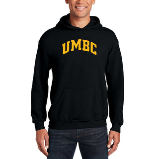 University of Maryland Baltimore County Retrievers Front Back Print Heavy Blend Hoodie - Black