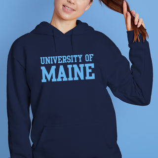 Maine Black Bears Basic Block Hoodie - Navy