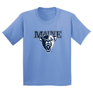 Maine Black Bears Primary Logo Youth T Shirt - Carolina Blue