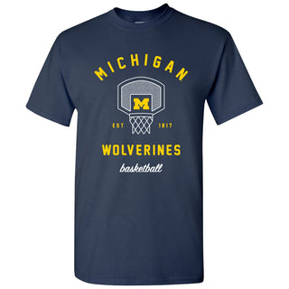 Basketball Net University of Michigan Basic Cotton Short Sleeve T-Shirt - Navy