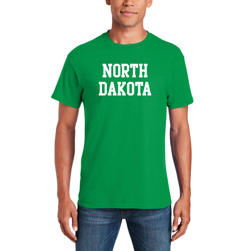 University of North Dakota Fighting Hawks Basic Block Short Sleeve T Shirt - Irish Green