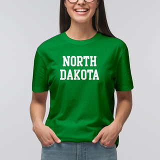 University of North Dakota Fighting Hawks Basic Block Short Sleeve T Shirt - Irish Green