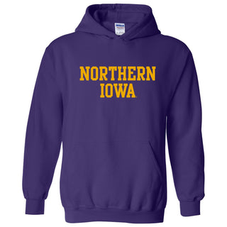 University of Northern Iowa Panthers Basic Block Hoodie - Purple