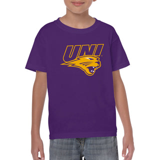 University of Northern Iowa Panthers Primary Logo Youth T Shirt - Purple