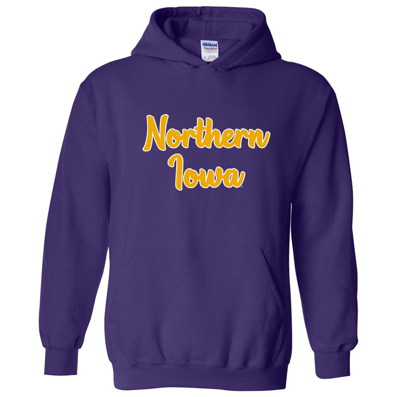 University of Northern Iowa Panthers Basic Script Heavy Blend Hoodie - Purple