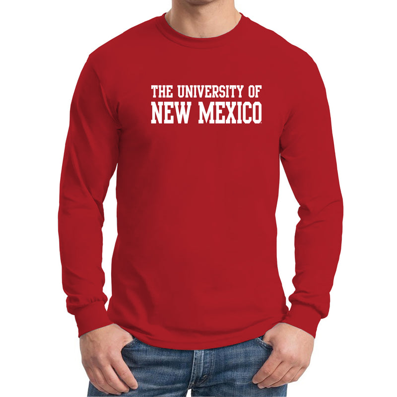 University of New Mexico Lobos Basic Block Cotton Long Sleeve T-Shirt - Red