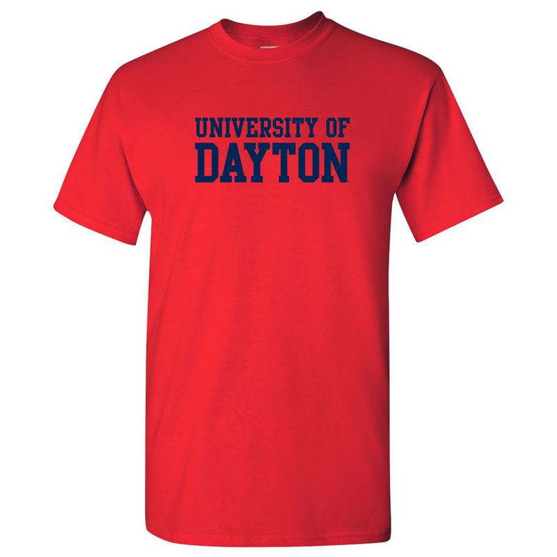 University of Dayton Flyers Basic Block Short Sleeve T Shirt - Red