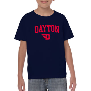 University of Dayton Flyers Arch Logo Youth Short Sleeve T Shirt - Navy