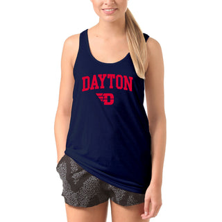 University of Dayton Flyers Arch Logo Tank Top - Navy