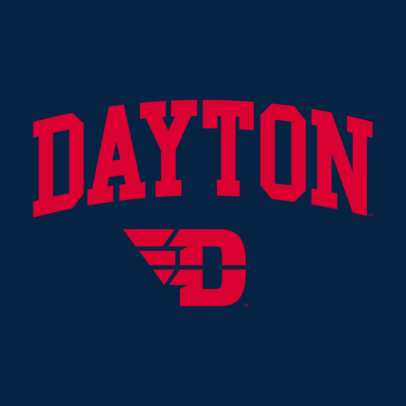 University of Dayton Flyers Arch Logo Women's Short Sleeve T Shirt - Navy