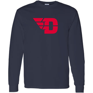 University of Dayton Flyers Primary Logo Long Sleeve T Shirt - Navy