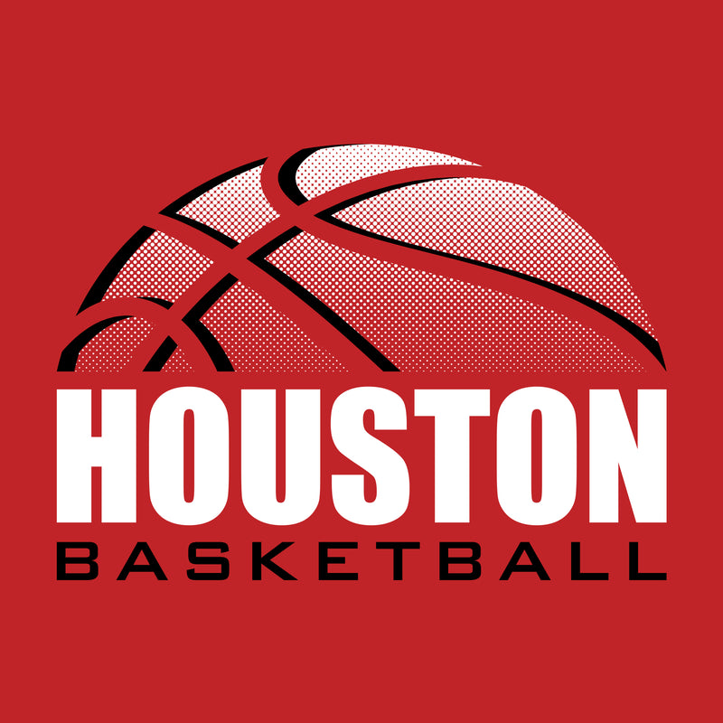 University of Houston Cougars Basketball Shadow Short Sleeve T Shirt - Red