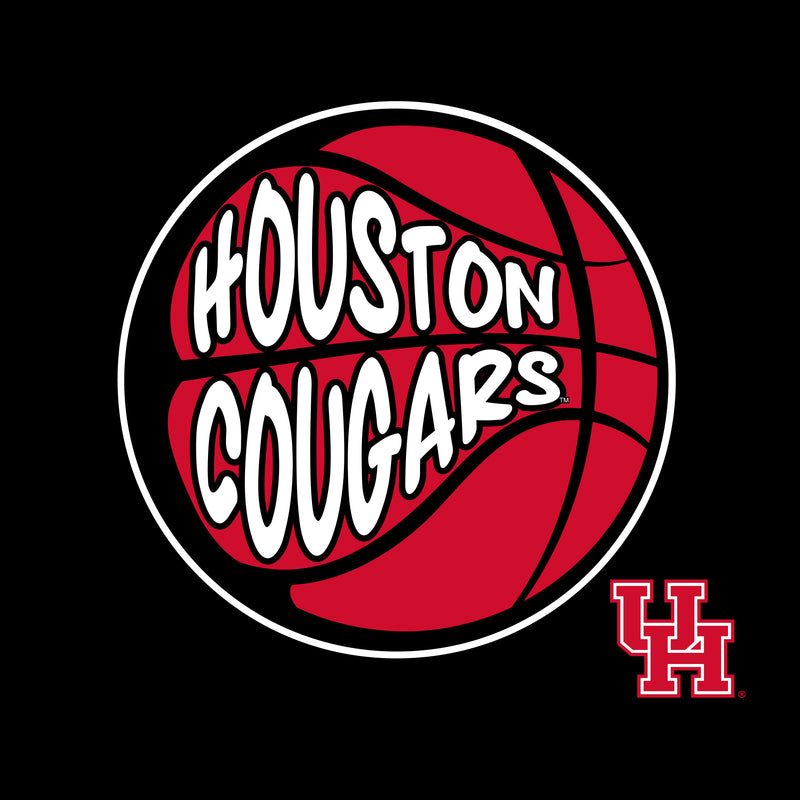 University of Houston Cougars Street Basketball Heavy Cotton Tank Top - Black