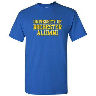 University of Rochester Yellowjackets Alumni Basic Block Short Sleeve T Shirt - Royal