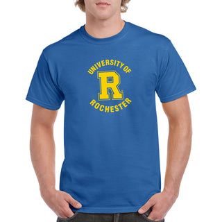 University of Rochester Yellowjackets Arch Logo Short Sleeve T Shirt - Royal