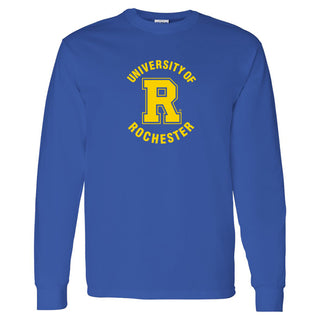 University of Rochester Yellowjackets Arch Logo Long Sleeve T-Shirt - Royal