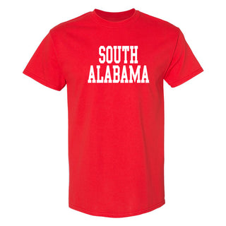 South Alabama Jaguars Basic Block T Shirt - Red