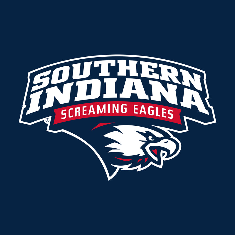 University of Southern Indiana Screaming Eagles Arch Logo Basic Cotton Short Sleeve Youth T Shirt - Navy