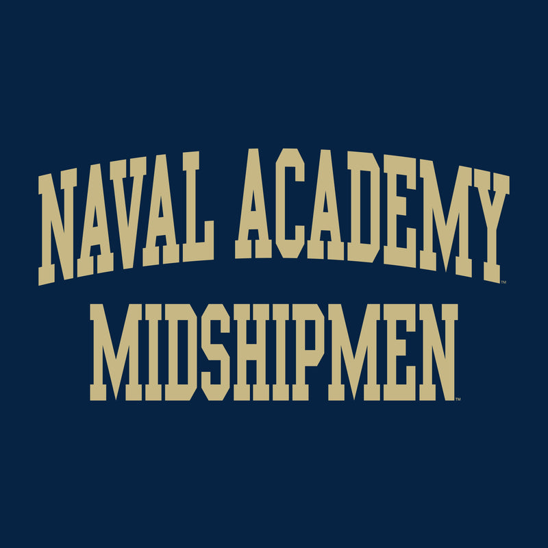 United States Naval Academy Midshipmen Front Back Print Short Sleeve T Shirt - Navy