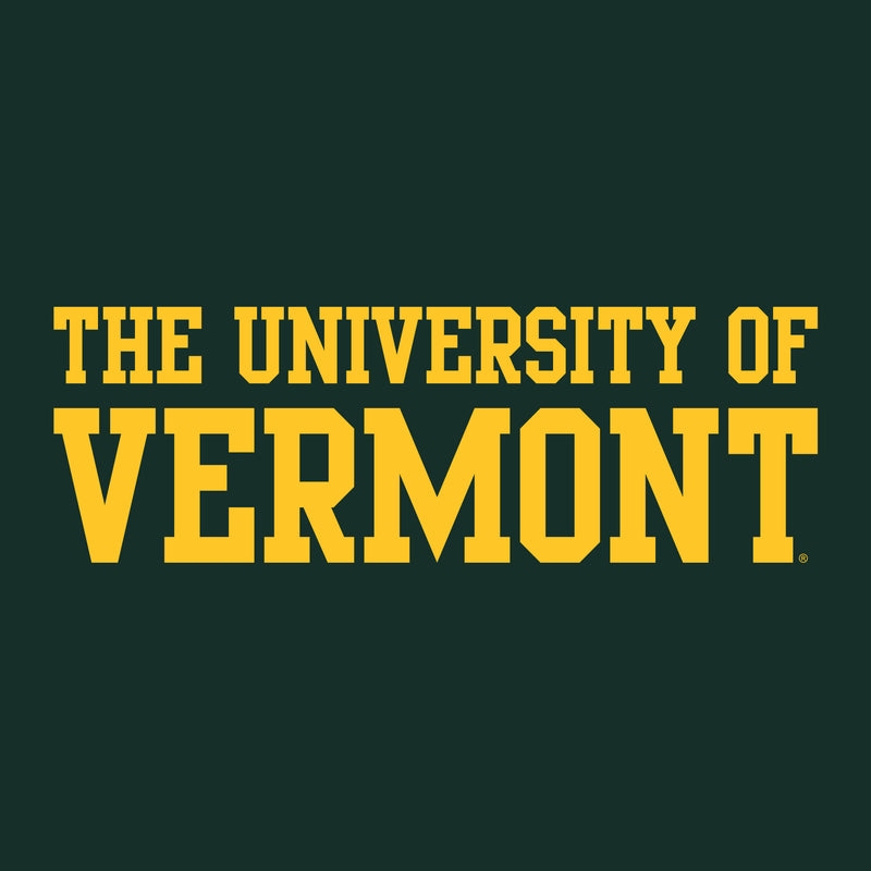 University of Vermont Catamounts Basic Block T Shirt - Forest